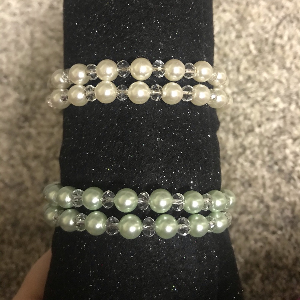 Set of 2 beaded wrap around bracelets NEW